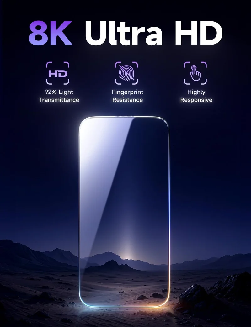 LISEN 2er-Pack Displayschutzfolie für iPhone 17 / iPhone 16 Pro