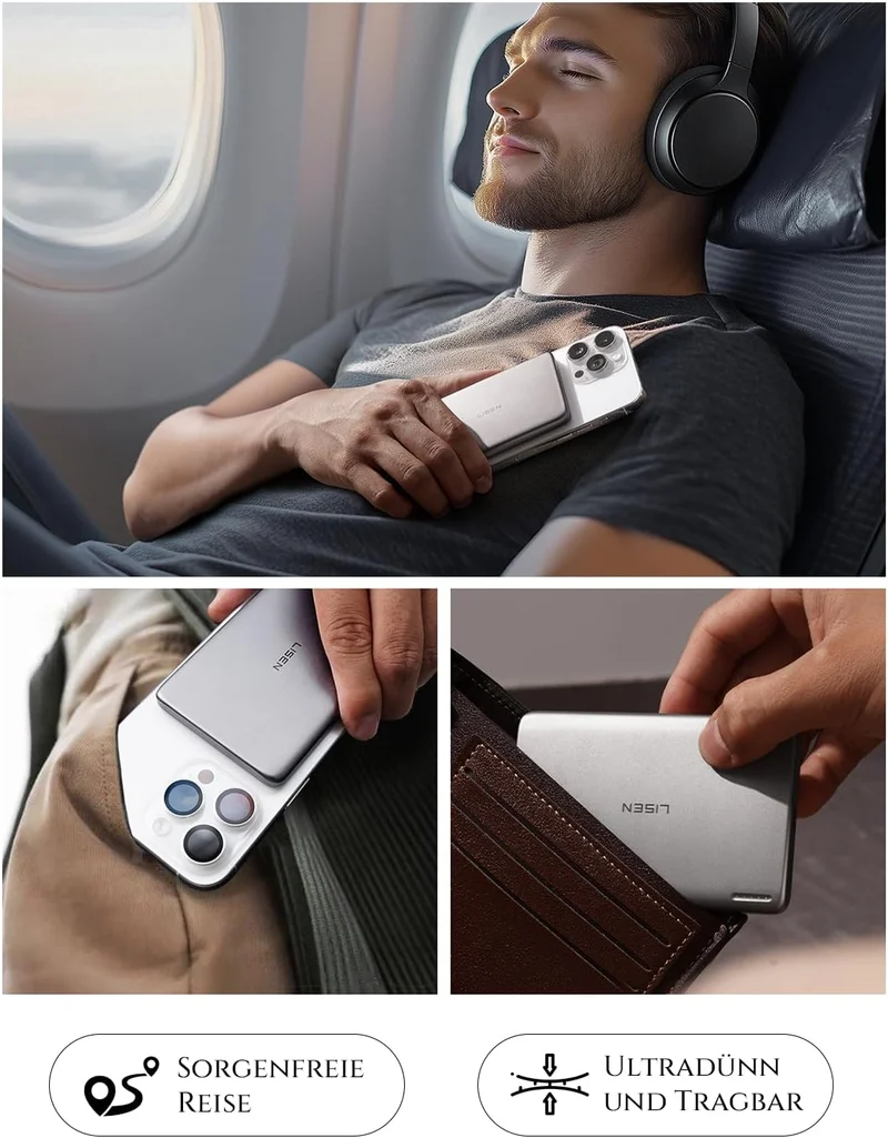 LISEN Powerbank MagSafe Slim Magnetisch