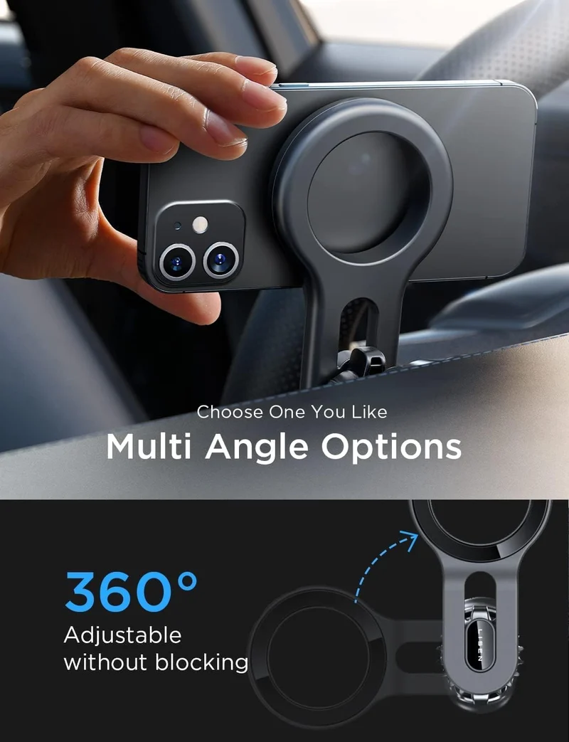 LISEN for iPhone 18 Pro Max Car Mount, MagSafe Car Mount, Magnetic Phone Holder for Car Vent Phone Mount, Magnetic Car Phone Holder iPhone Car Mount, Air Vent Mount Gifts for iPhone 18 17 16, Blue