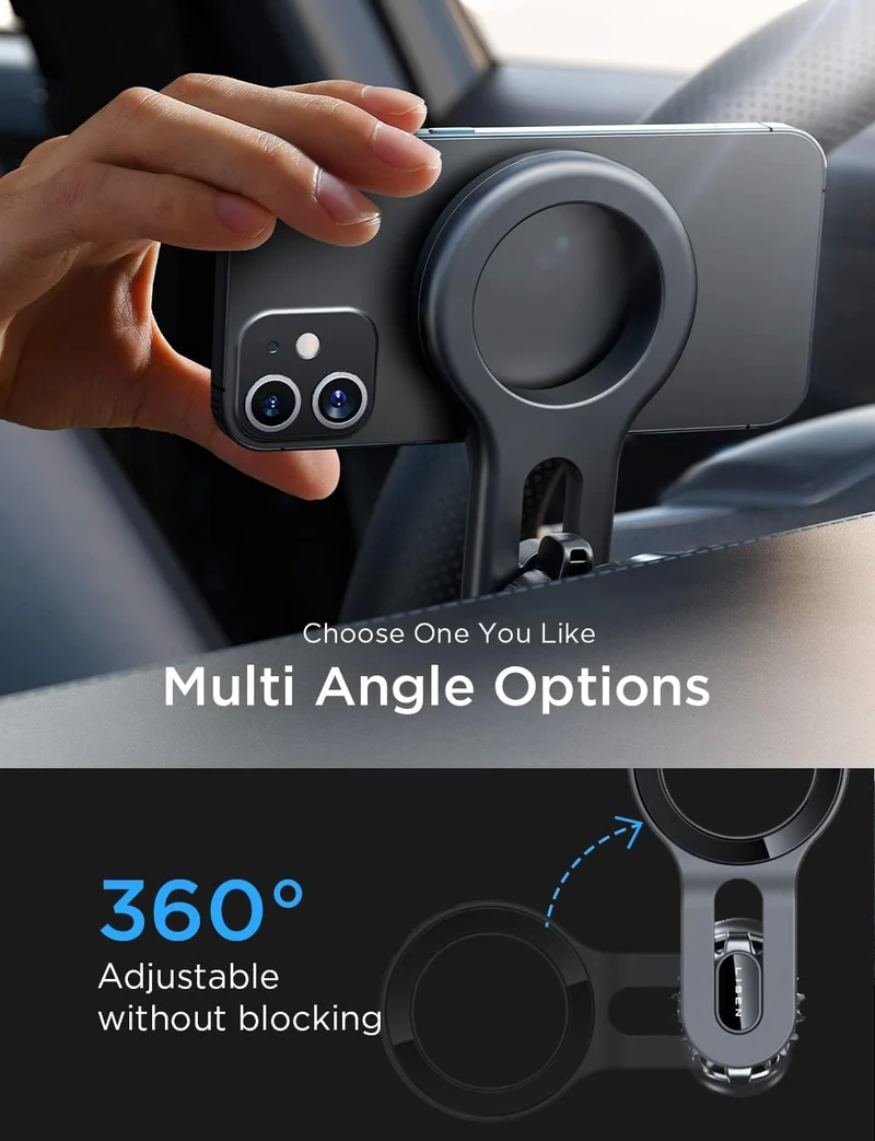 LISEN MagSafe Car Mount Vent Phone Holder Car [Won't Block Vent]