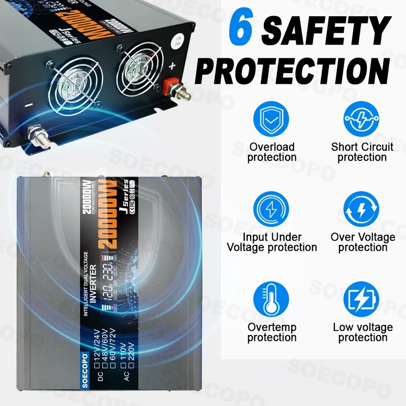 20000W Peak Solar System Kit 600W Panel DC 12V/24V To AC 110V/220V Inverter 100A Controller Complete Off Grid for Home Camping