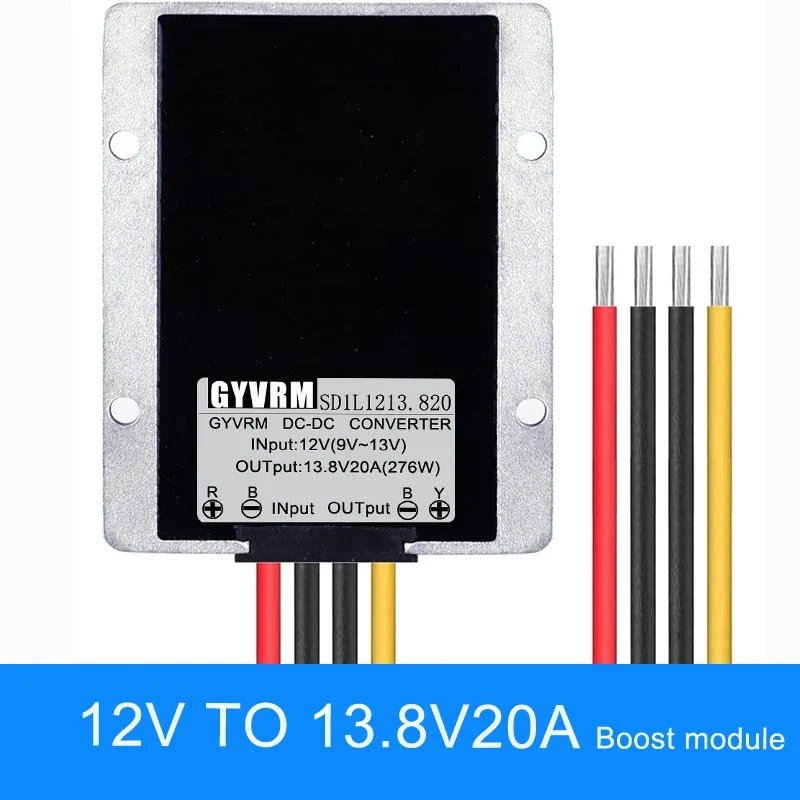 GYVRM 12V to 13.8V 14V DC DC Step Up 1A 2A 3A 4A 5A Non Isolated Boost Power Converter 12 Volts to 13.8 Volts Voltage Regulator