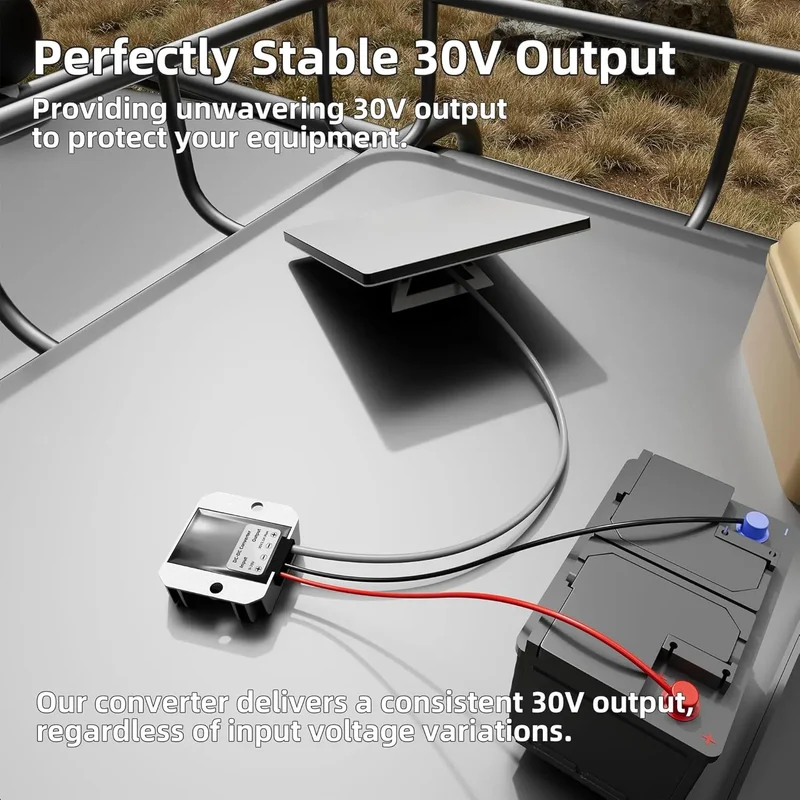 Step-Up Converter 12V to 30V 3.5A, Waterproof /3M Cable for Cars, RVs, Camping, DC5521, Fits 10V-28V TO 30V3.5A