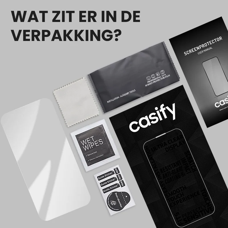 Casify Gehard Glas Screenprotector voor de iPhone 16 Pro Max