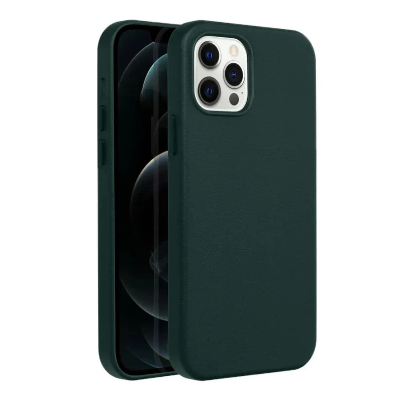Casify Leren Hoesje met MagSafe voor de iPhone 12/12 Pro - Bosgroen