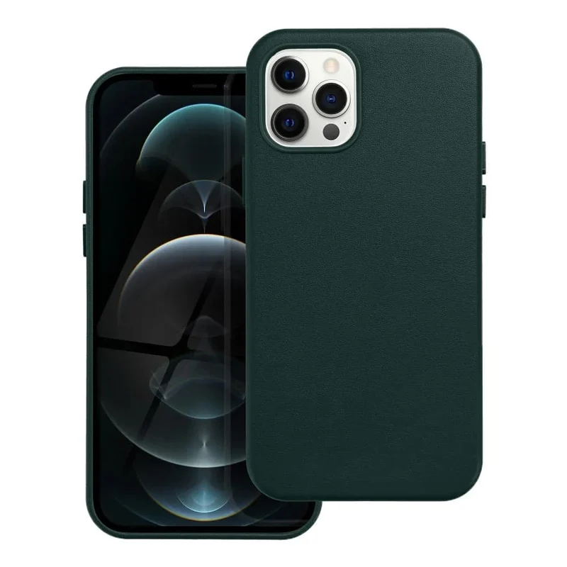 Casify Leren Hoesje met MagSafe voor de iPhone 12/12 Pro - Bosgroen