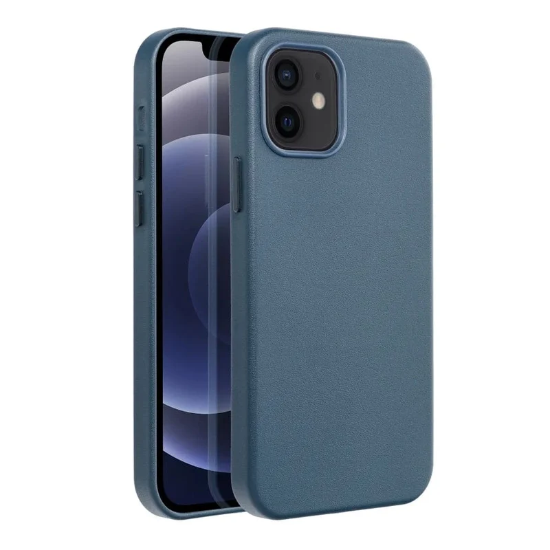 Casify Leren Hoesje met MagSafe voor de iPhone 12/12 Pro - Donkerblauw