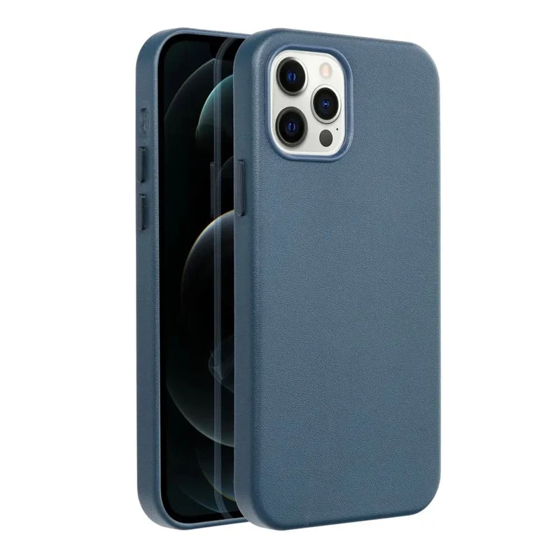 Casify Leren Hoesje met MagSafe voor de iPhone 12/12 Pro - Donkerblauw