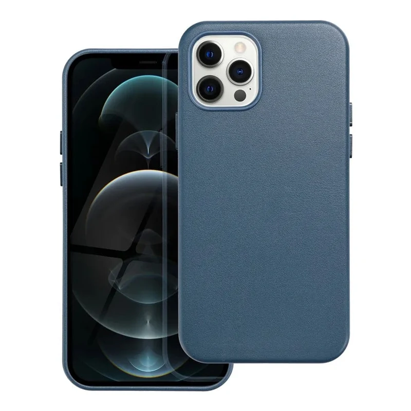 Casify Leren Hoesje met MagSafe voor de iPhone 12/12 Pro - Donkerblauw