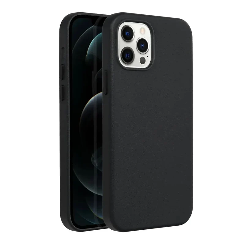 Casify Leren Hoesje met MagSafe voor de iPhone 12/12 Pro - Zwart