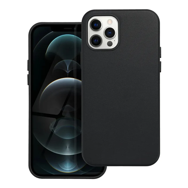 Casify Leren Hoesje met MagSafe voor de iPhone 12/12 Pro - Zwart