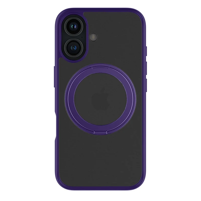 Casify 360° verstelbaar Kickstand Hoesje met MagSafe voor de iPhone 16 - Mat Donkerpaars
