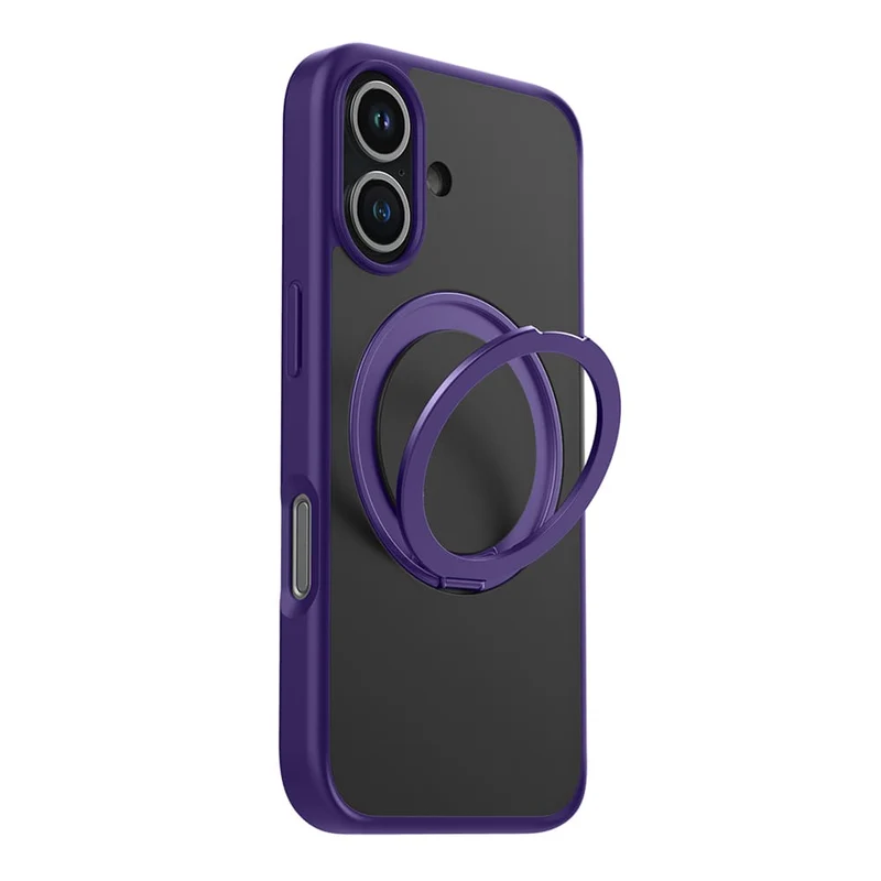 Casify 360° verstelbaar Kickstand Hoesje met MagSafe voor de iPhone 16 - Mat Donkerpaars