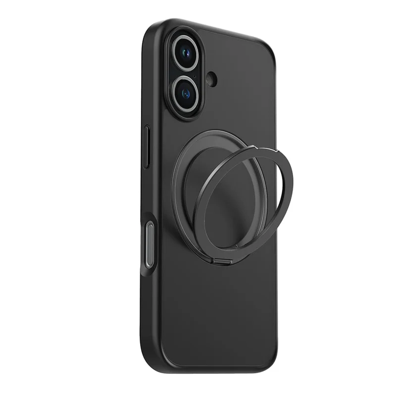 Casify 360° verstelbaar Kickstand Hoesje met MagSafe voor de iPhone 16 - Mat Zwart