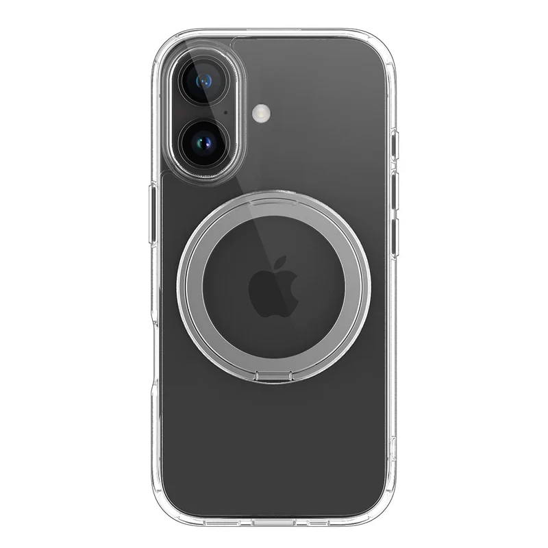 Casify 360° verstelbaar Kickstand Hoesje met MagSafe voor de iPhone 16 Plus - Transparant