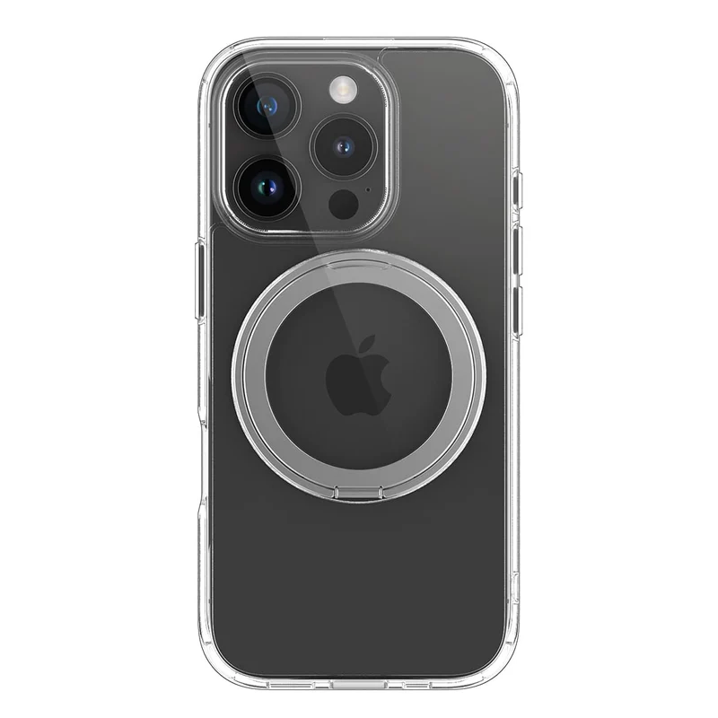 Casify 360° verstelbaar Kickstand Hoesje met MagSafe voor de iPhone 16 Pro Max - Transparant