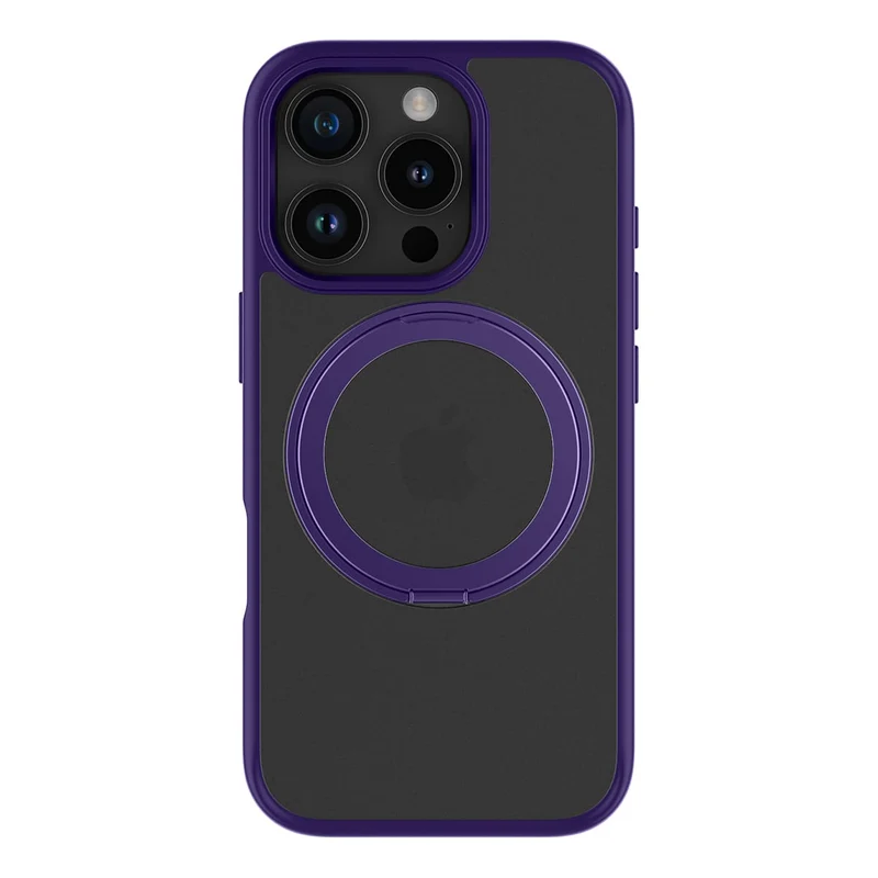 Casify 360° verstelbaar Kickstand Hoesje met MagSafe voor de iPhone 16 Pro Max - Mat Donkerpaars