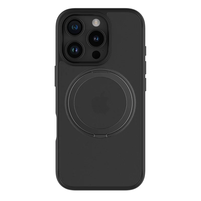 Casify 360° verstelbaar Kickstand Hoesje met MagSafe voor de iPhone 16 Pro Max - Mat Zwart
