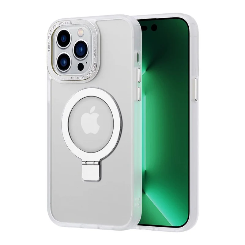 Casify Kickstand Hoesje met MagSafe voor de iPhone 16 Pro Max - Mat Transparant
