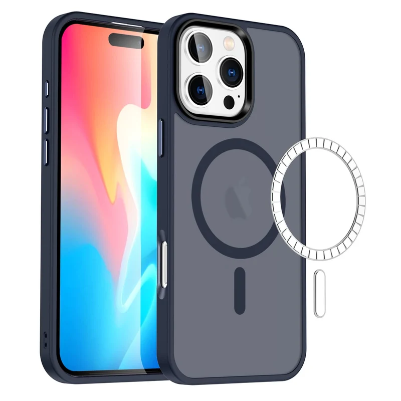 Casify Matte Hoesje met MagSafe voor de iPhone 16 Pro - Mat Donkerblauw