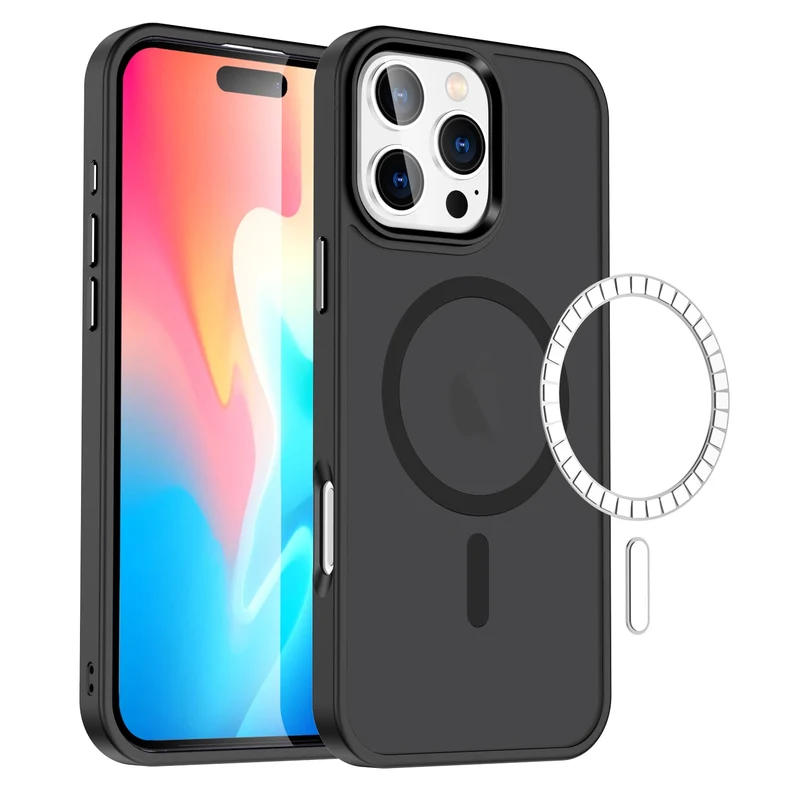 Casify Matte Hoesje met MagSafe voor de iPhone 16 Pro - Mat Zwart