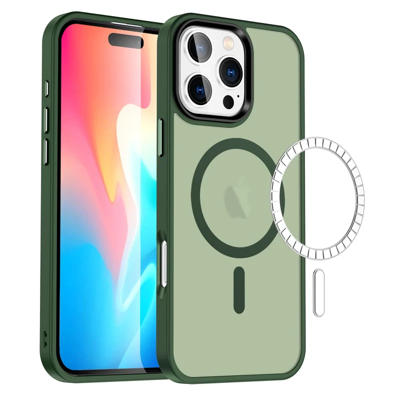 Casify Matte Hoesje met MagSafe voor de iPhone 16 Pro Max - Mat Donkergroen