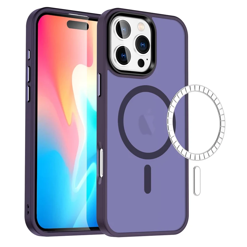 Casify Matte Hoesje met MagSafe voor de iPhone 16 Pro Max - Mat Donkerpaars