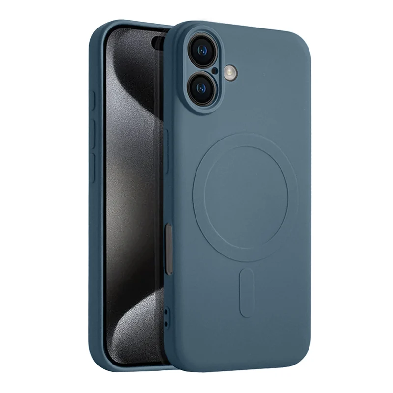 Casify Siliconen Hoesje met MagSafe voor de iPhone 16 - Blauw