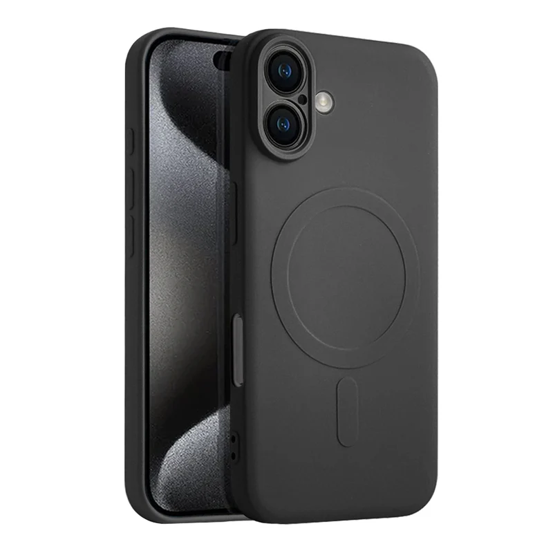 Casify Siliconen Hoesje met MagSafe voor de iPhone 16 - Zwart