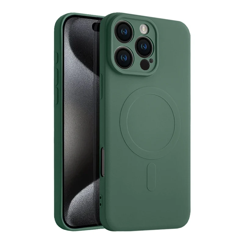Casify Siliconen Hoesje met MagSafe voor de iPhone 16 Pro Max - Legergroen