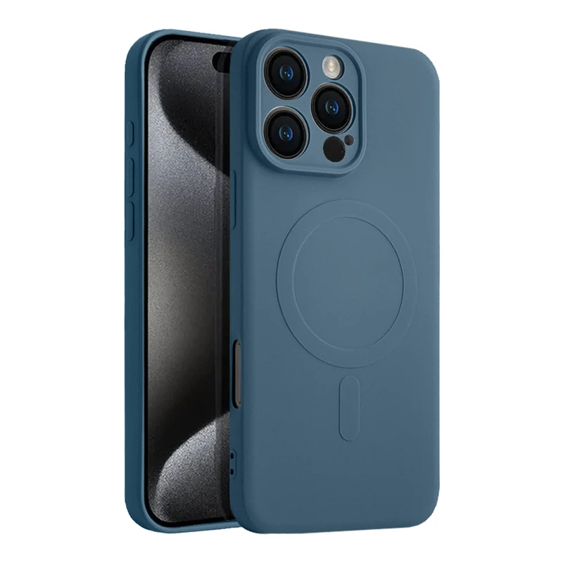 Casify Siliconen Hoesje met MagSafe voor de iPhone 16 Pro Max - Blauw