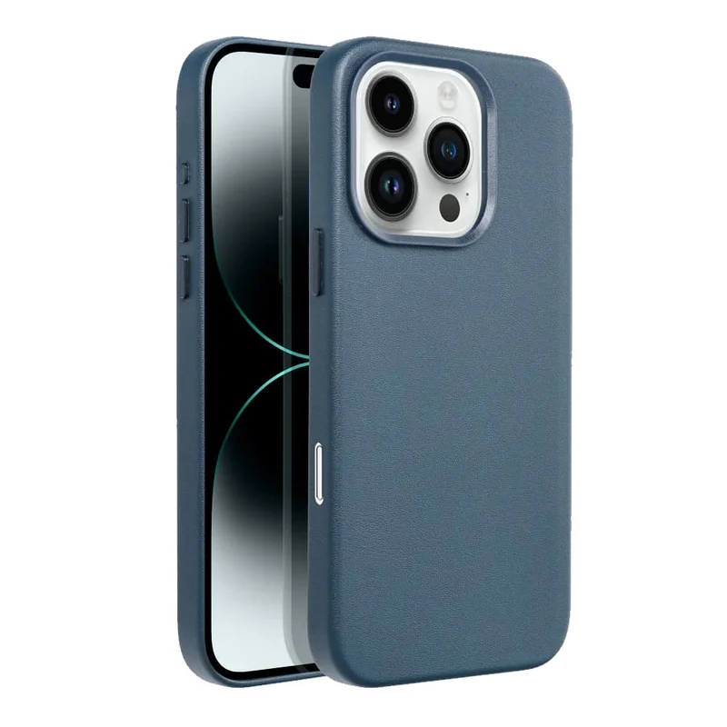 Casify Leren Hoesje met MagSafe voor de iPhone 16 Pro - Donkerblauw