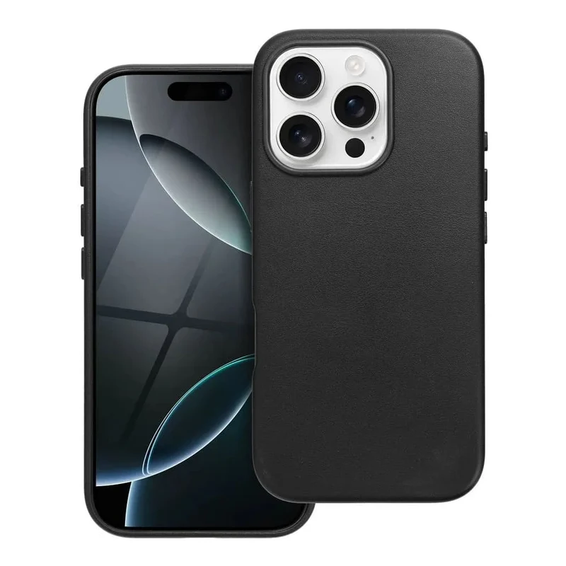 Casify Leren Hoesje met MagSafe voor de iPhone 16 Pro - Zwart