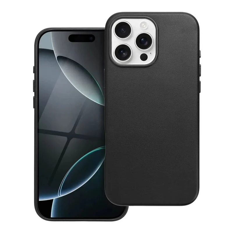 Casify Leren Hoesje met MagSafe voor de iPhone 16 Pro Max - Zwart