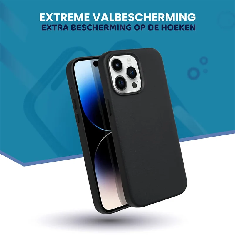 Casify Leren Hoesje met MagSafe voor de iPhone 16 Pro Max - Zwart