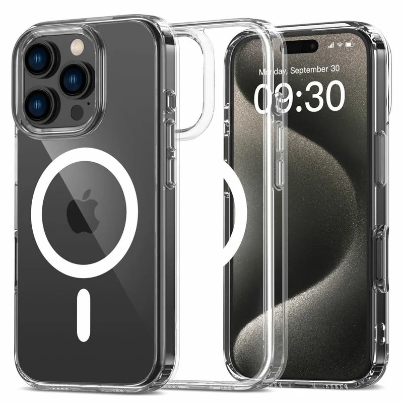Casify Doorzichtig Hoesje met MagSafe voor de iPhone 16 Pro Max - Transparant