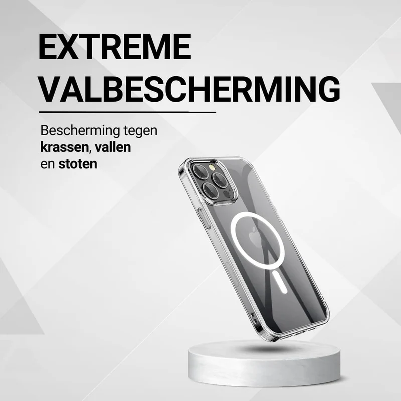 Casify Doorzichtig Hoesje met MagSafe voor de iPhone 16 Pro - Transparant