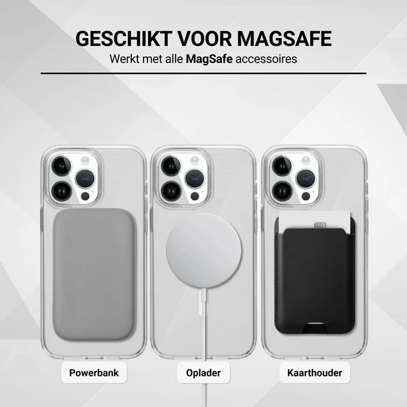 Casify Doorzichtig Hoesje met MagSafe voor de iPhone 15 Pro Max - Transparant