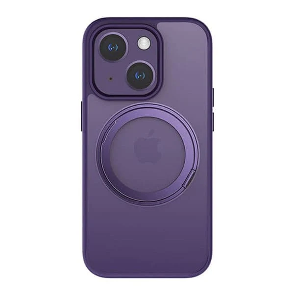 Casify 360° verstelbaar Kickstand Hoesje met MagSafe voor de iPhone 15 - Mat Donkerpaars