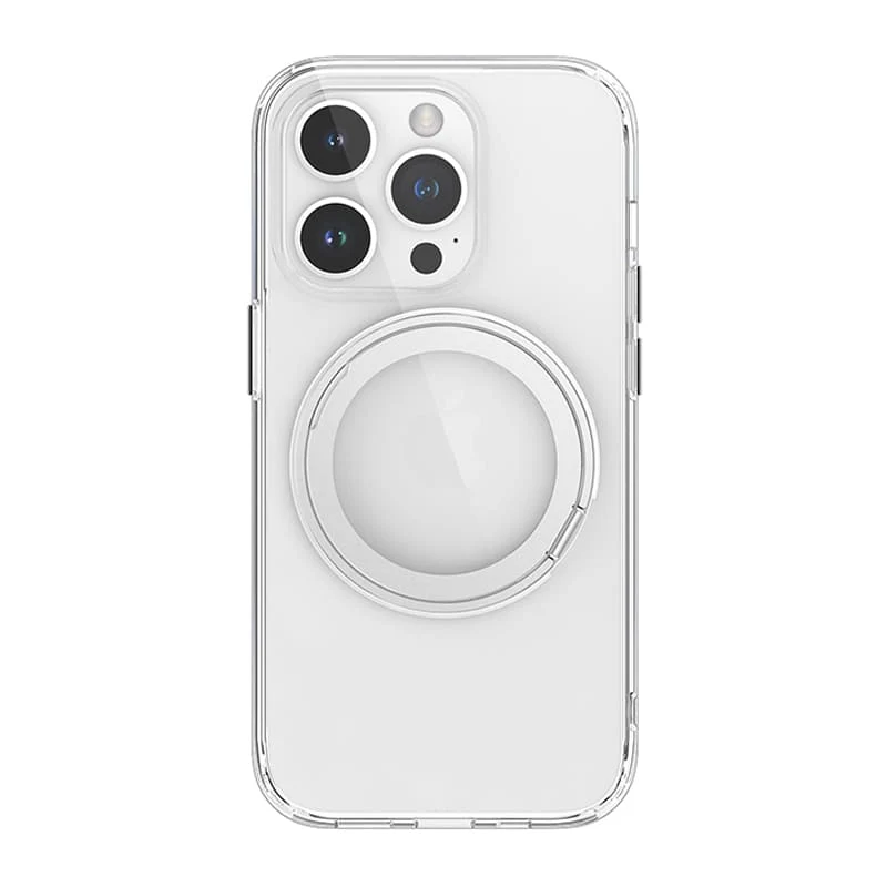 Casify 360° verstelbaar Kickstand Hoesje met MagSafe voor de iPhone 15 Pro Max - Transparant
