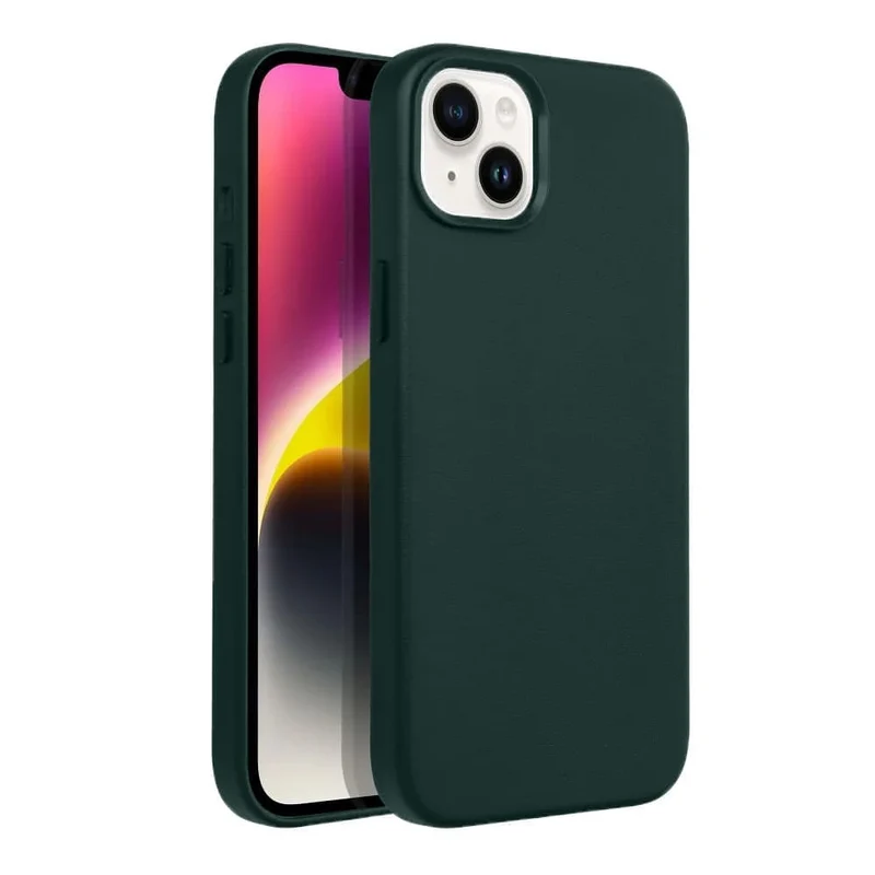 Casify Leren Hoesje met MagSafe voor de iPhone 15 Plus - Bosgroen