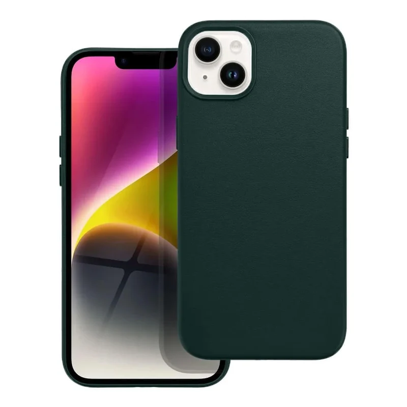 Casify Leren Hoesje met MagSafe voor de iPhone 15 Plus - Bosgroen