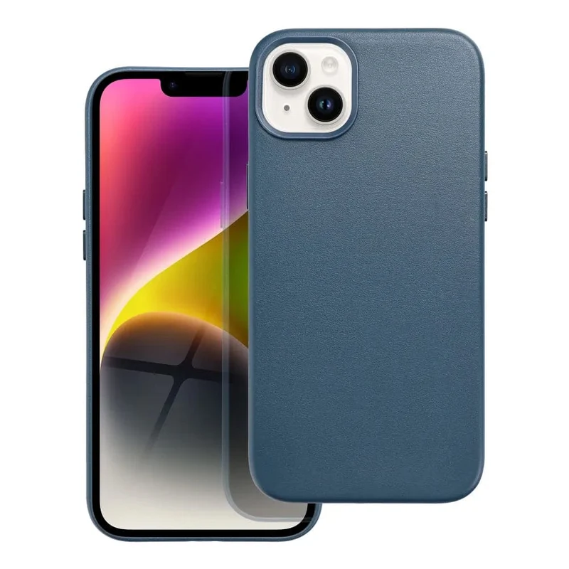Casify Leren Hoesje met MagSafe voor de iPhone 15 Plus - Donkerblauw