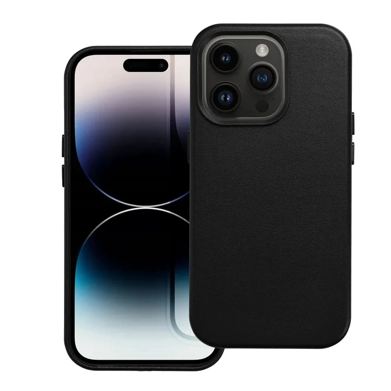 Casify Leren Hoesje met MagSafe voor de iPhone 15 Pro - Zwart