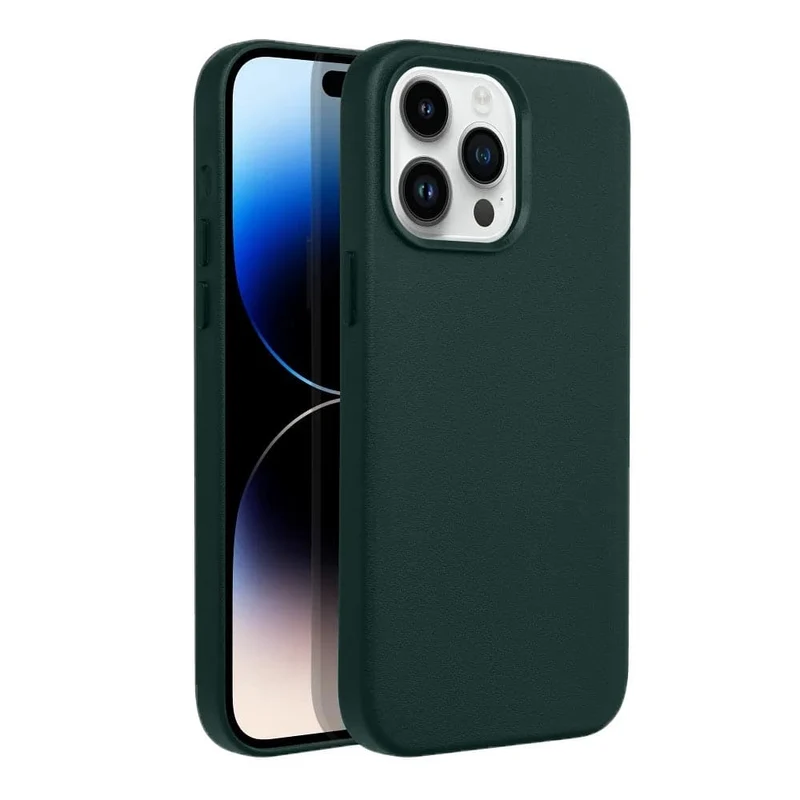 Casify Leren Hoesje met MagSafe voor de iPhone 15 Pro Max - Bosgroen