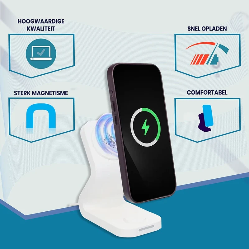 Casify Leren Hoesje met MagSafe voor de iPhone 15 Pro Max - Donkerpaars