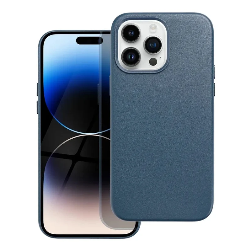 Casify Leren Hoesje met MagSafe voor de iPhone 15 Pro Max - Donkerblauw