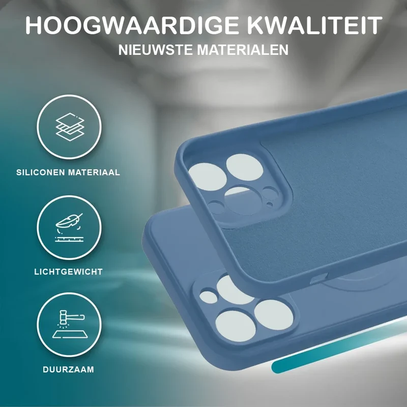 Casify Siliconen Hoesje met MagSafe voor de iPhone 15 Pro - Blauw