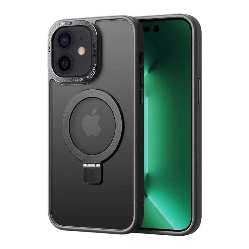 Casify Kickstand Hoesje met MagSafe voor de iPhone 12 - Mat Zwart