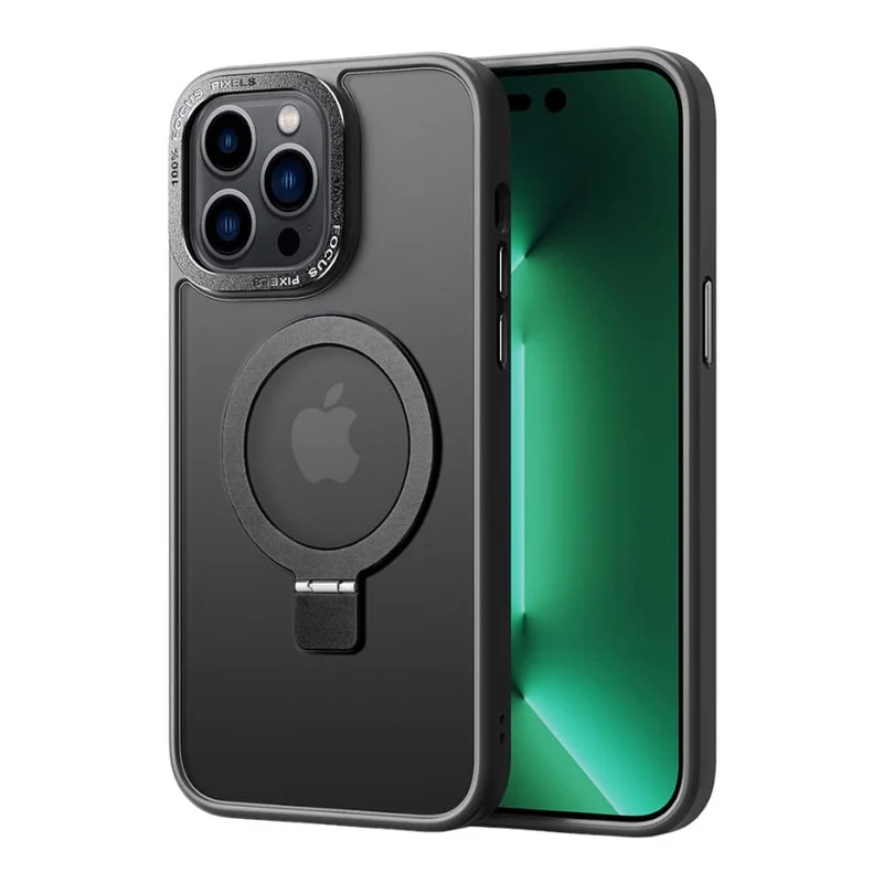 Casify Kickstand Hoesje met MagSafe voor de iPhone 12 Pro - Mat Zwart